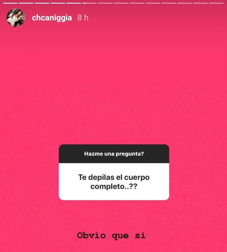 Charlotte Caniggia rompió las redes con una foto en bikini y respondió una pregunta sobre la depilación (Foto: Instagram)