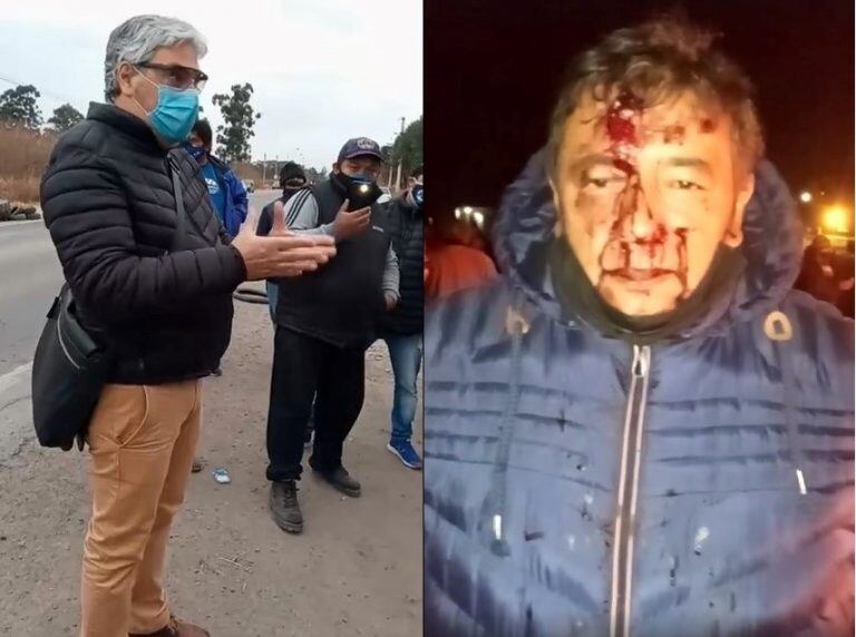 Jorge Skinner, director de Transporte de Jujuy, dialogó con los trabajadores en el lugar de la protesta, donde a la madrugada la policía reprimió a los manifestantes.