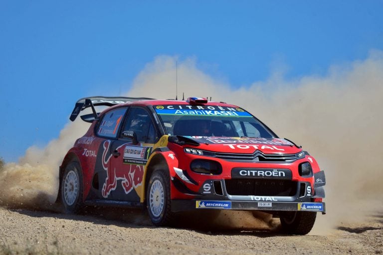 Sebastien Ogier (Citroën), durante el Rally de Italia de 2019.