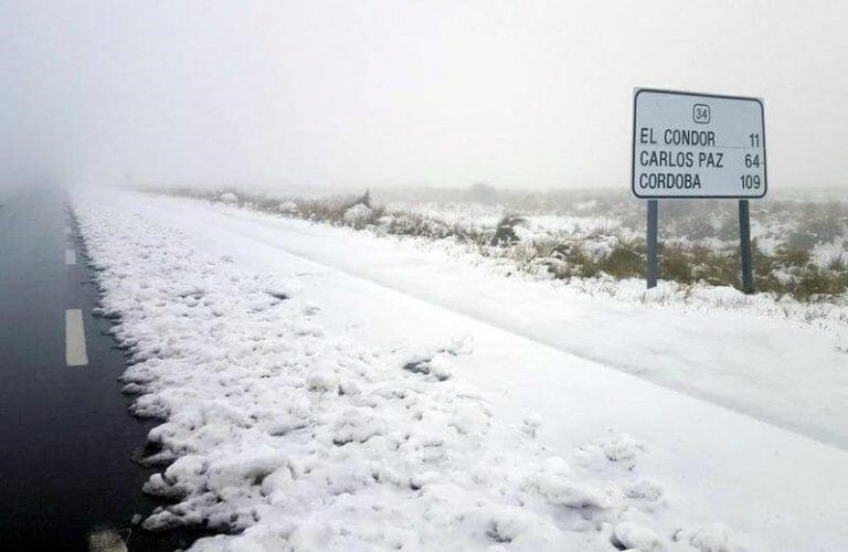 Cayó la primera nevada en las Altas Cumbres