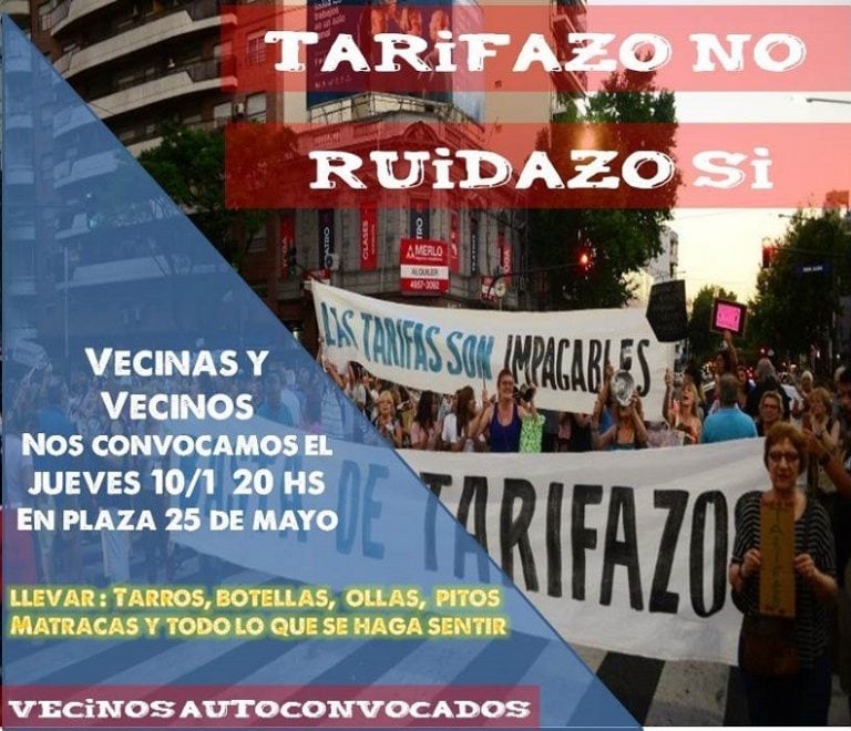 Si bien la protesta tendrá la característica de "ruidazo", no descaran movilizarse