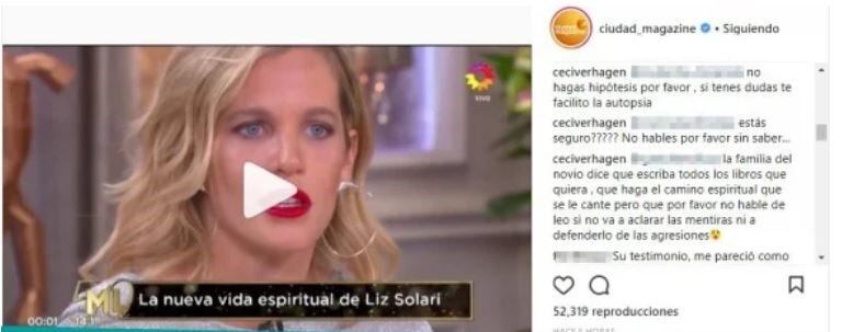 La excuñada de Liz Solari.