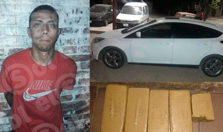 Brian Sosa, alias el Topito, transportaba tres kilos de marihuana cuando fue detenido en Las Heras.