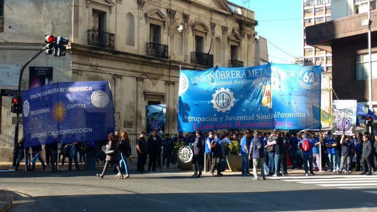 Protesta de la UOM.