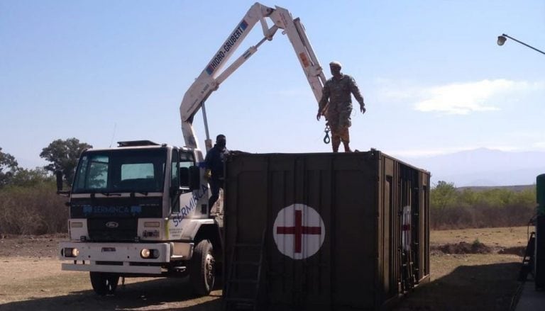 El Ejército Argentino entregó una instalación móvil al San Bernardo (El Tribuno)