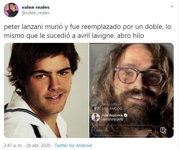 Los memes sobre el look de Peter Lanzani (Web)