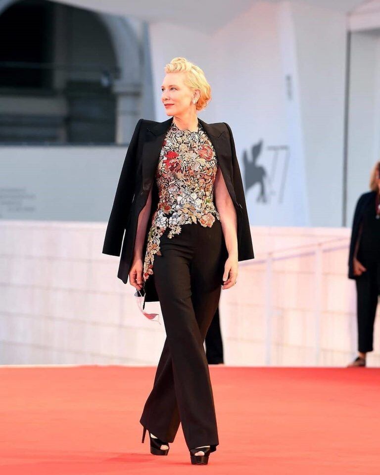 Cate Blanchett, reina sustentable de la red carpet, Festival de Venecia (Instagram)