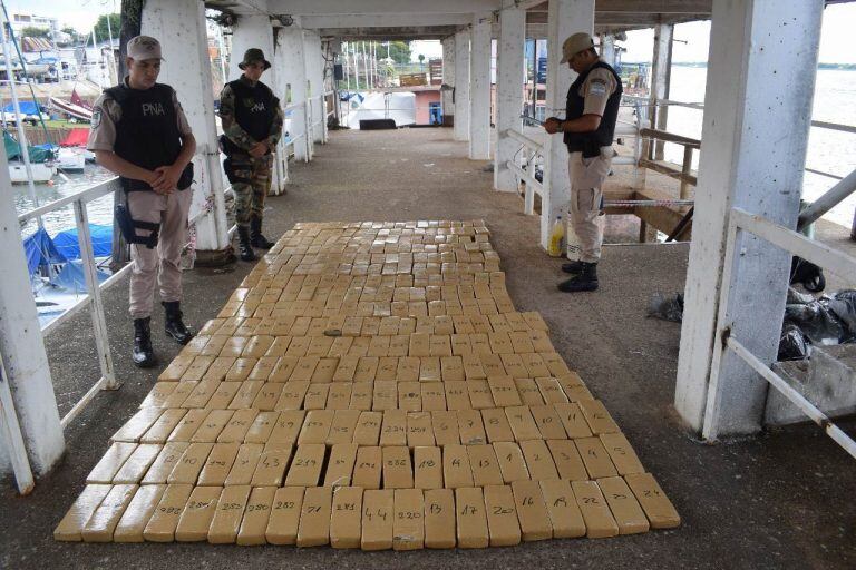 Cantidad de marihuana secuestrada por Prefectura.