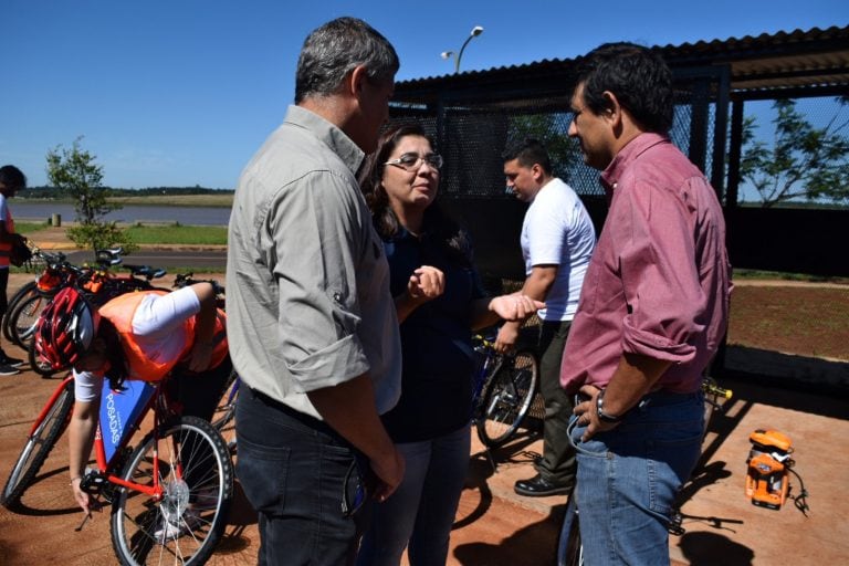 Inauguraron un nuevo punto de Eco Bicis en Posadas.