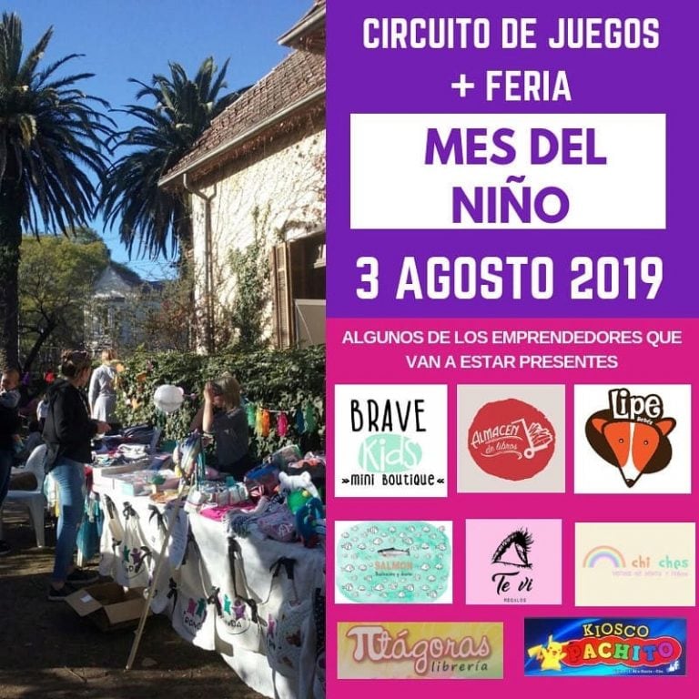 "Mes del niño": Circuito de juegos y Feria de emprendedores en Alta Gracia.