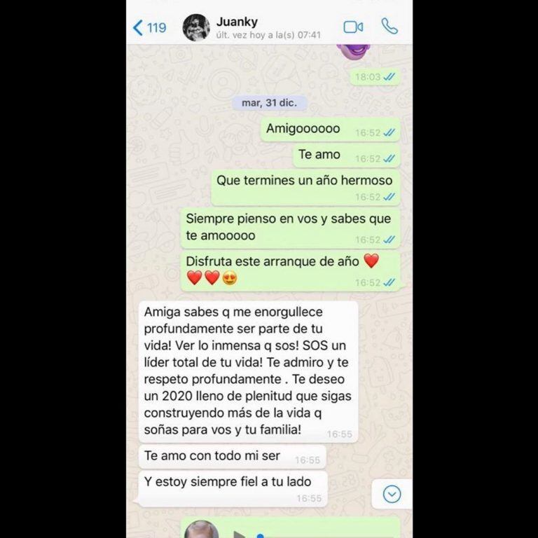 El último chat que mantuvo el bailarín Juan Carlos Acosta con su amiga Jésica Cirio