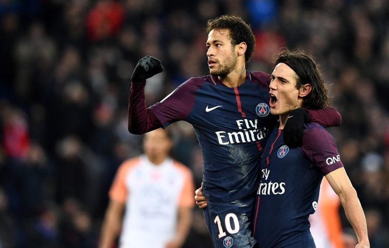 Neymar con Cavani