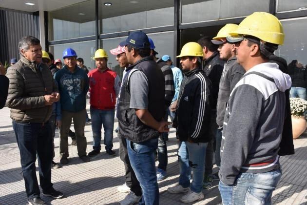 Domingo Peppo durante la presentación del Centro de Innovación Tecnológica y Desarrollo de la Madera en Machagai. (Diario Tag).