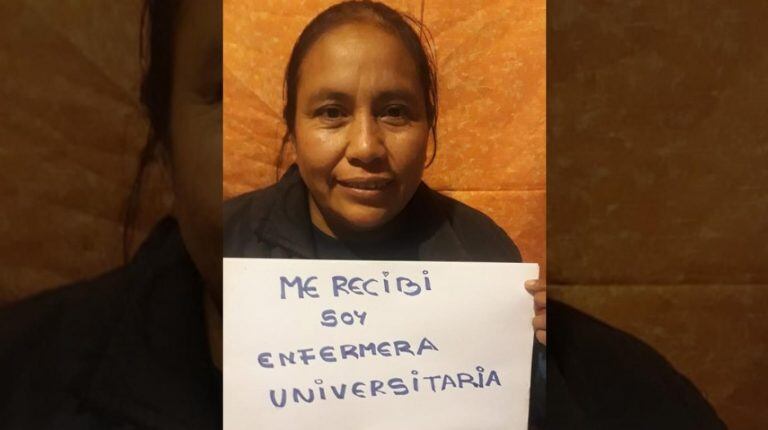 La mujer reconoció que seguirá estudiando en Formosa para lograr la licenciatura en Enfermería (web).