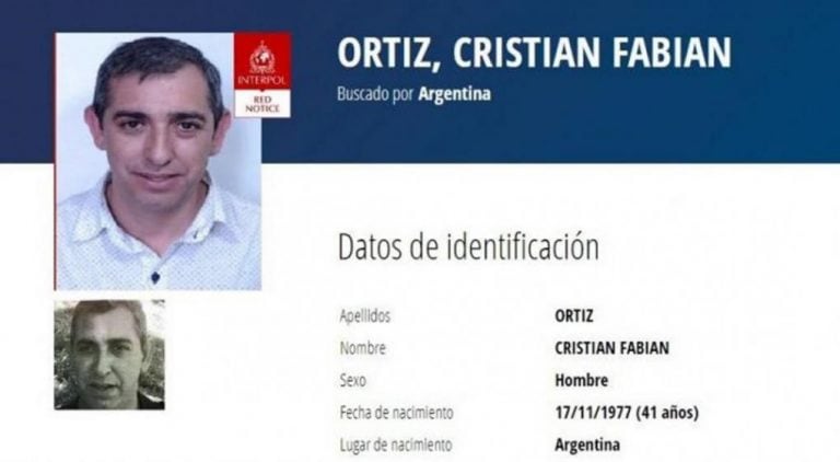 Cristian Ortiz y el pedido de Interpol