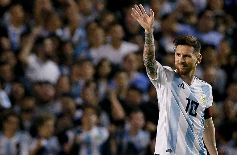 Lionel Messi ante Haití. Foto: Marcelo Machado De Melo/Zuma Press/dpa