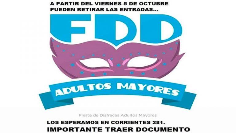 Fiesta de disfraces para adultos mayores.