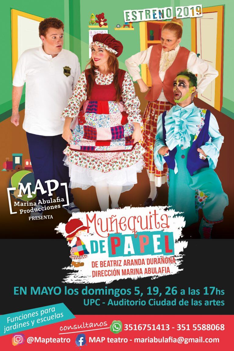 Muñequita de Papel, la nueva obra de Marina Abulafia.