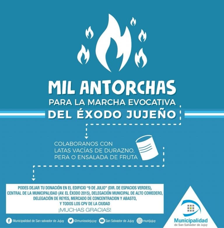 Mil antorchas para el Éxodo Jujeño