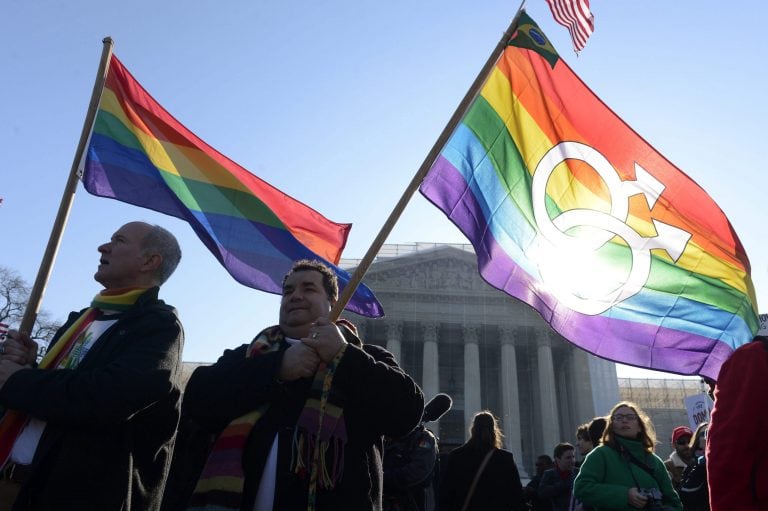 washington  eeuu  manifestacion apoyo matrimonio igualitario recurso corte suprema pedido igualdad eeuu matrimonio igualitario homosexual gay polemica