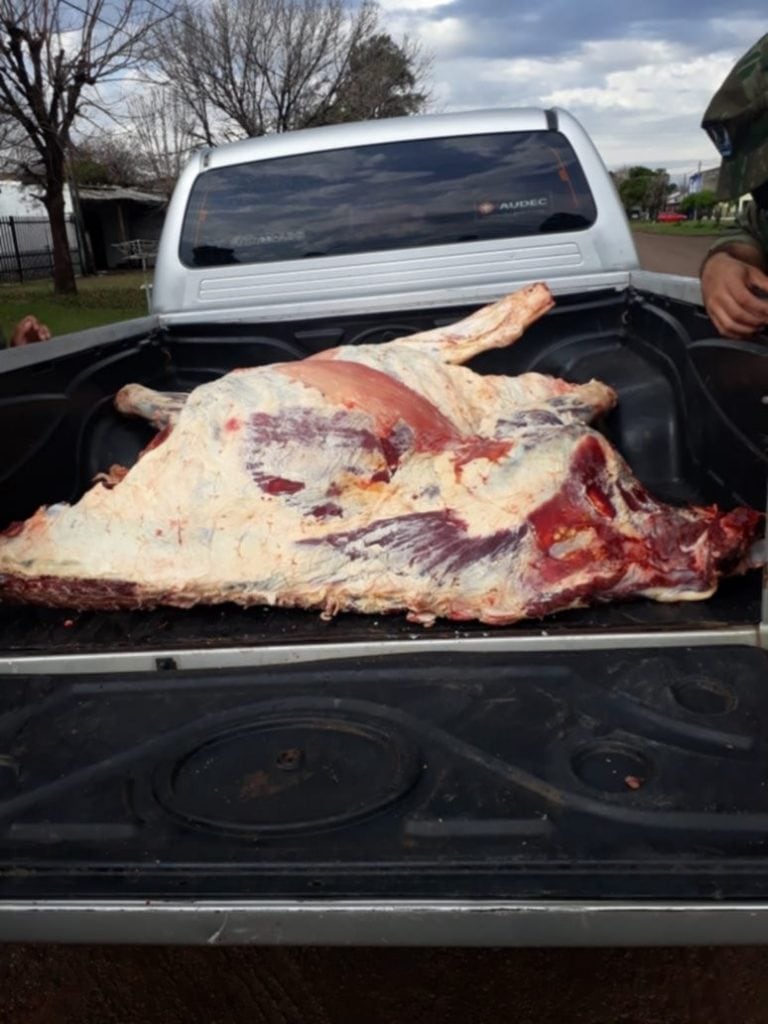 Incautaron 200 kilos de carne no apta para el consumo humano.