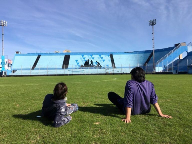 Mural 100 años de la Reforma, en Club Belgrano