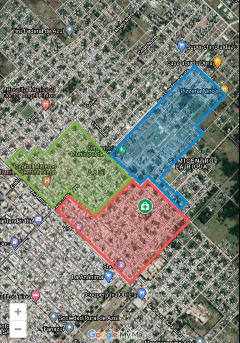 Este viernes los voluntarios trabajarán en la zona verde del mapa.