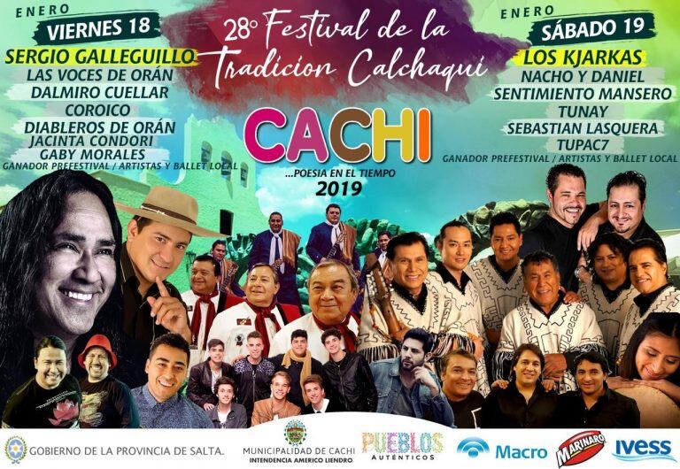 Cartelera del Festival de la Tradición Calchaquí (Web)