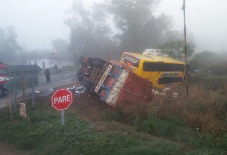 Accidente Ruta 19 en cercanías de La Francia