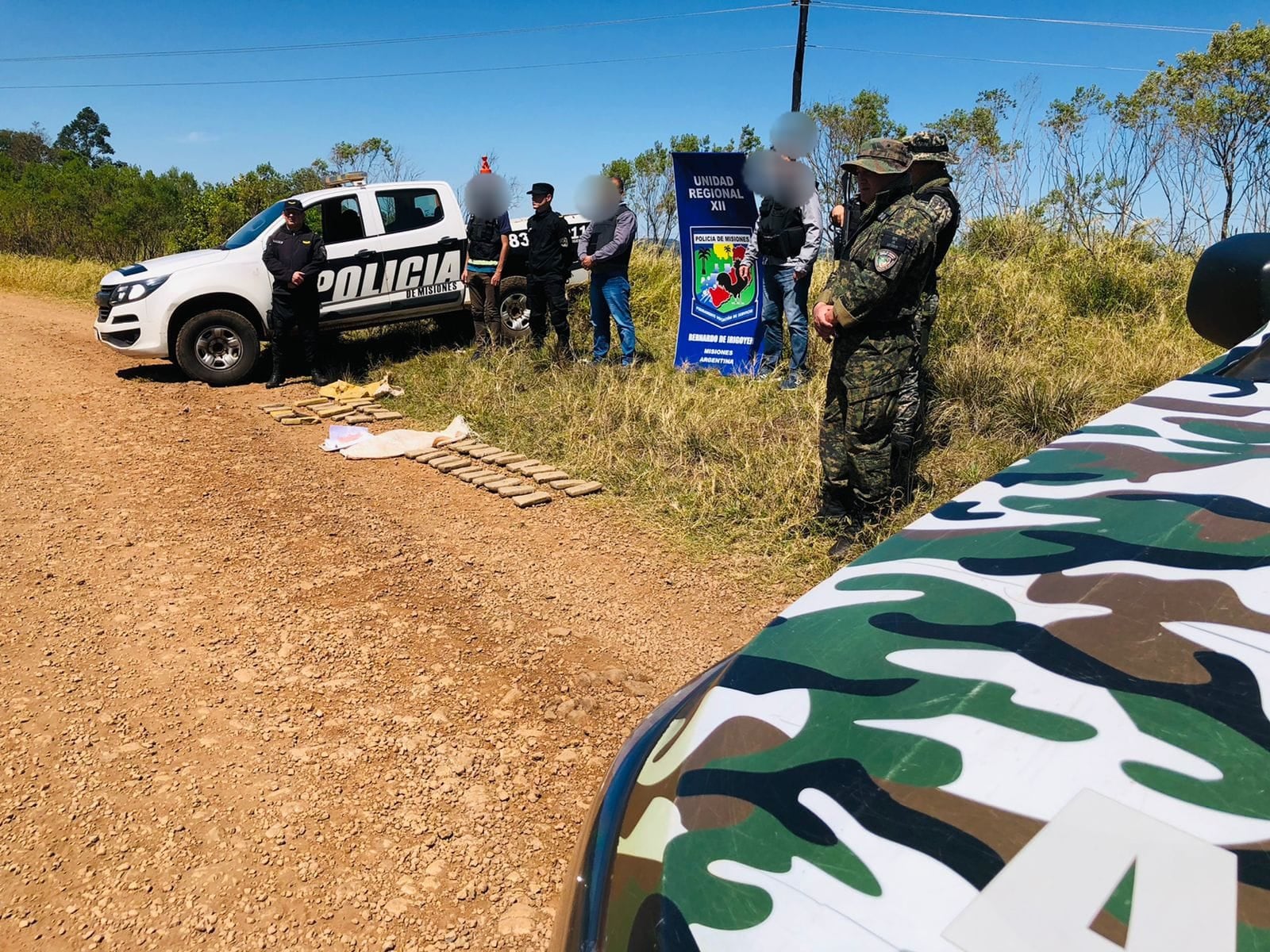 Paraje Dos Hermanas: Hallaron droga escondida entre malezas