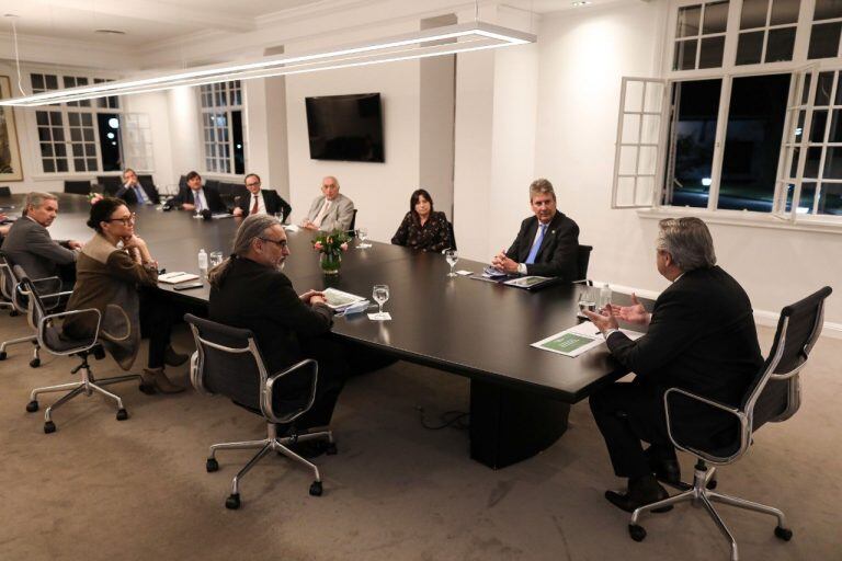 Alberto Fernández recibió a representantes del Consejo Agroindustrial Argentino. (Foto: Presidencia)