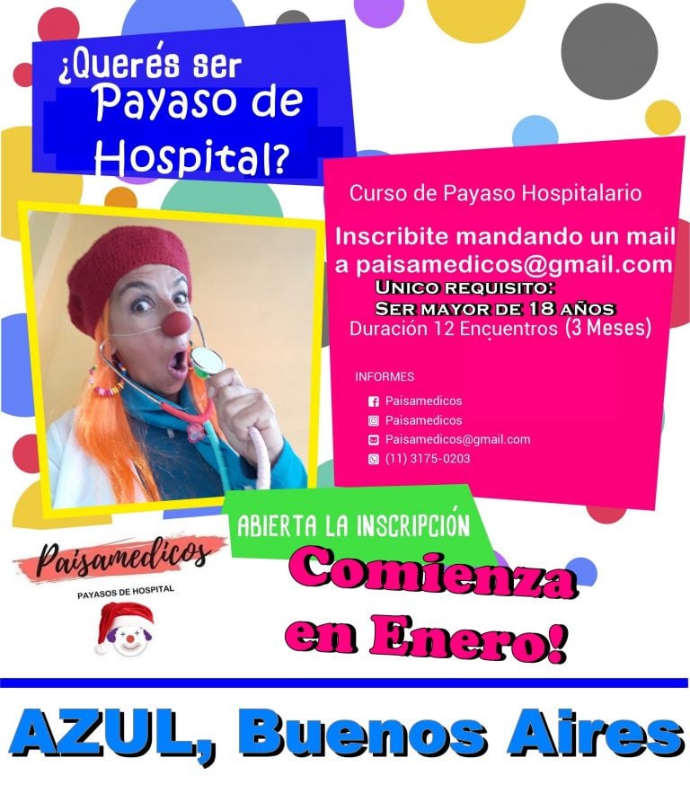 Curso de formación de payaso hospitalario en el Centro Cultural San Martín