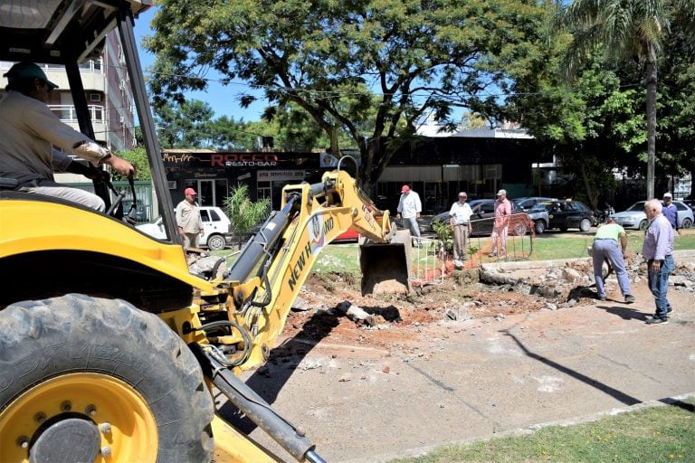 Comenzaron las obras de bacheo en la avenida Poncho Verde