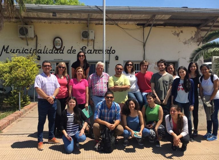 Integrantes del equipo de la UNNE en Gancedo, diseñando un programa integral de protección patrimonial.