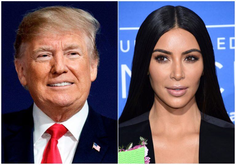 Kim Kardashian y Donald Trump