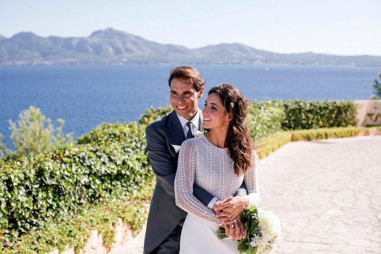 Rafael Nadal y su esposa Mery Perelló. Foto: EFE/EPA/RAFA NADAL FOUNDATION