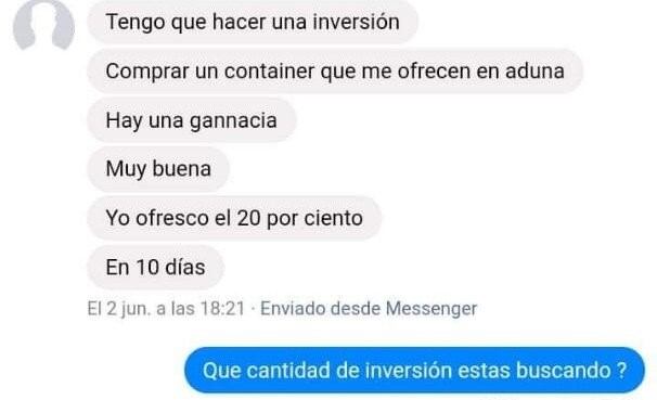 Aseguraba ganancias del 20 % de lo invertido en menos de 10 días (0223).