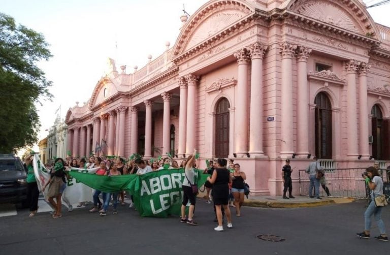 La marcha llegó hasta Casa de Gobierno.