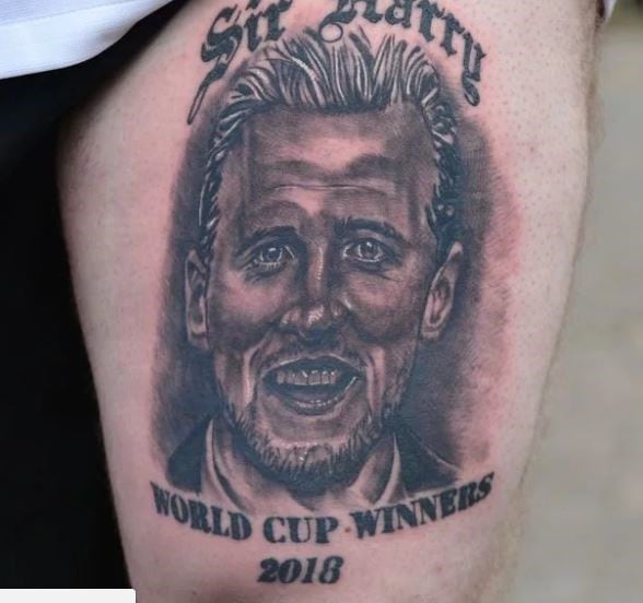 El tatuaje en honor a Harry Kane