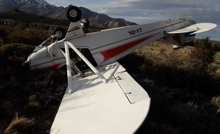 Avioneta cayó en cercanías de la Ruta 40.