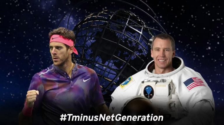 Juan Martín del Potro le enseñó tenis a un astronauta.