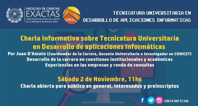 Charla informativa tecnicatura Universitaria en desarrollo de aplicaciones informáticas