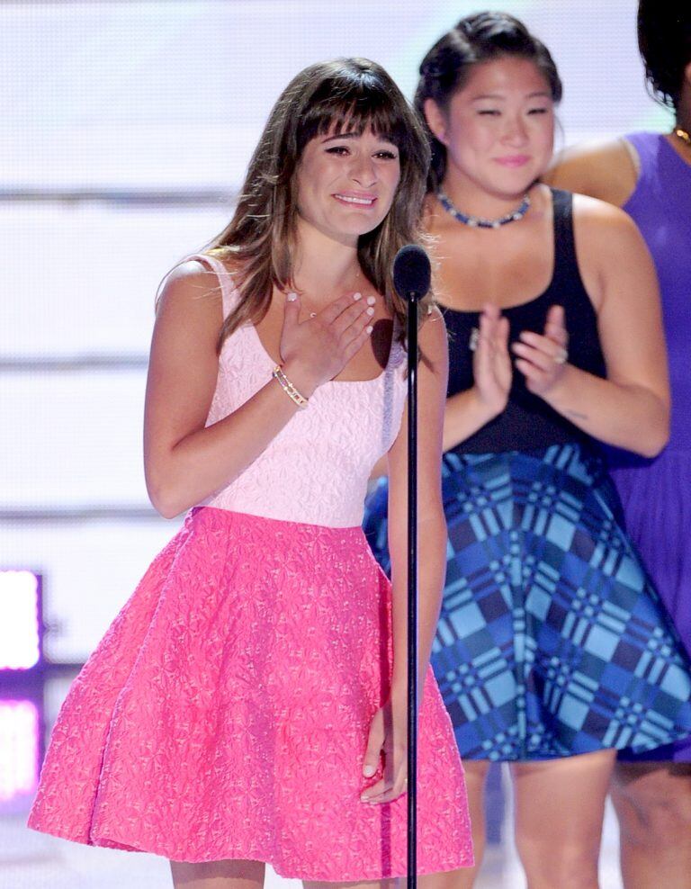 Lea Michele y Jenna Ushkowitz (AFP)