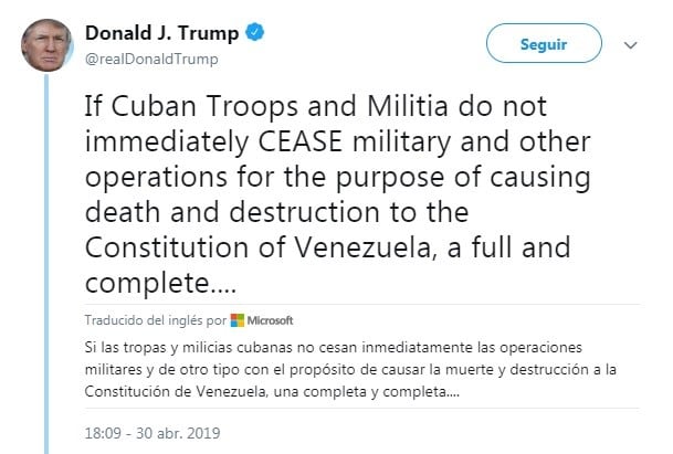 (Twitter: @realDonaldTrump)