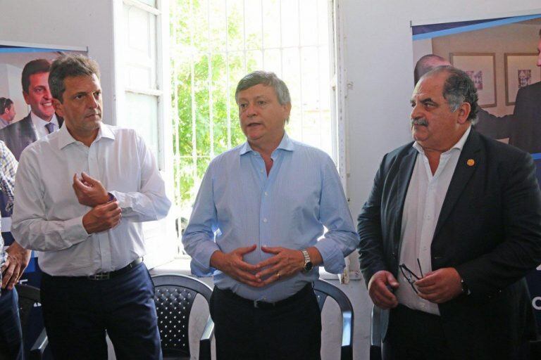 Sergio Massa, Domingo Peppo y José Sanchez.