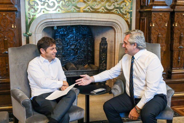 Alberto Fernández y Axel Kicillof. (crédito: presidencia)