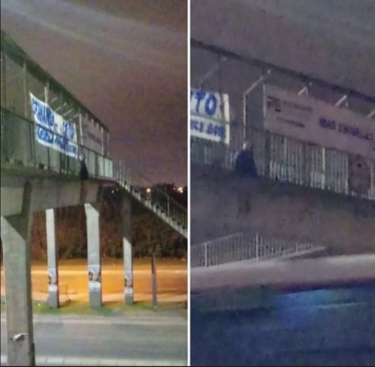 El muñeco fue encontrado en el kilómetro 24 de la ruta 3, en La Matanza.