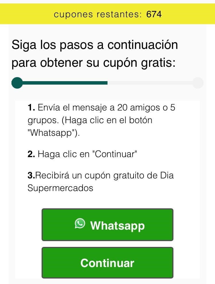 Este mensaje aparece cuando se cumplen con todas las preguntas que realizan los estafadores.