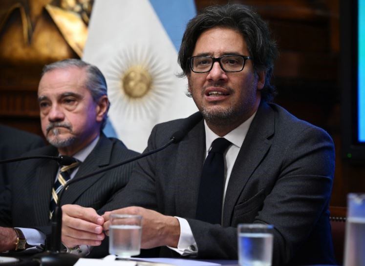 El ministro Garavano agradeció la participación presidencial en el portal (Foto: Prensa Senado)