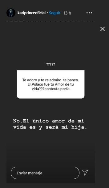 La cantante respondió varias preguntas de sus seguidores en instagram (Instagram/@kariprinceoficial)